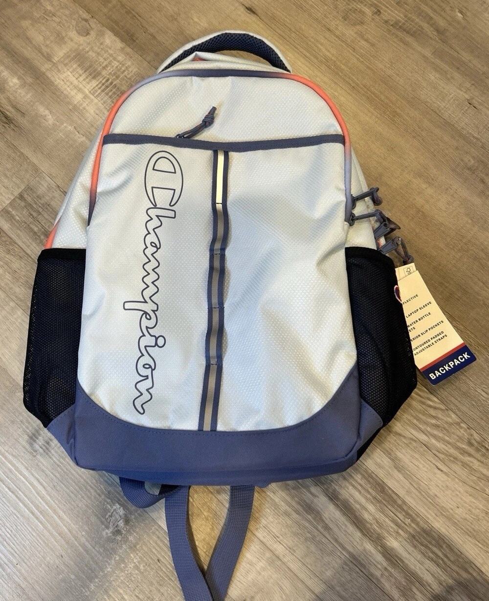 Champion Center Backpack w/ Laptop Sleeve - Light Blue